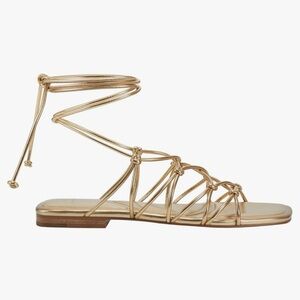 Marc Fisher MiMonnie Gold Strap Sandals